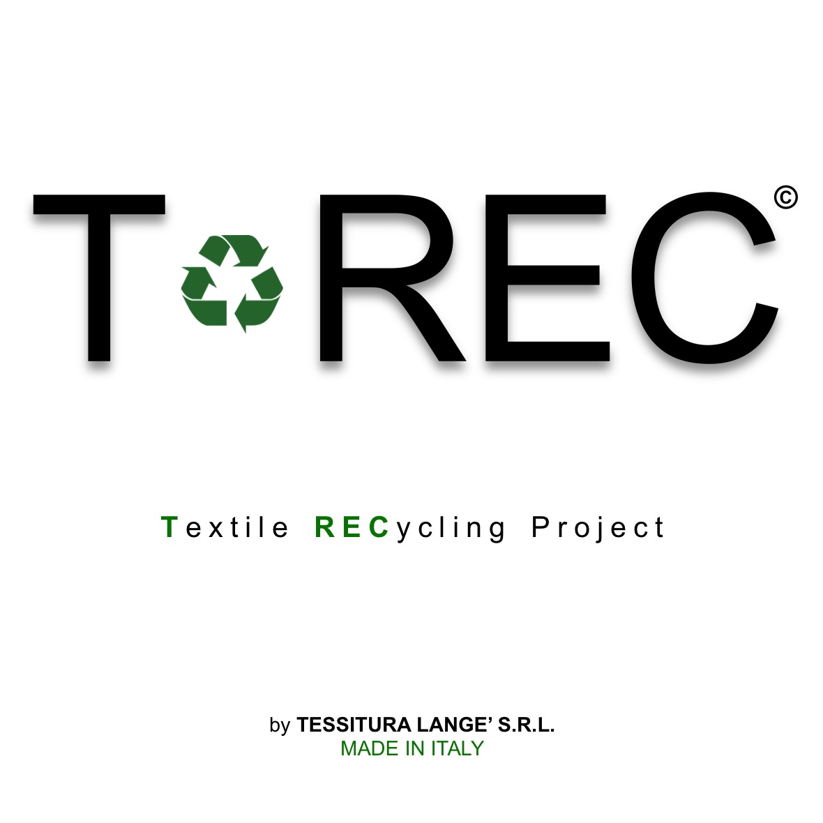 Textile recycling project display with recovered materials